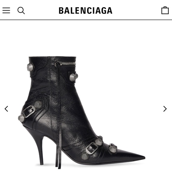 Balenciaga Black Cagole Bootie - Picture 1 of 6